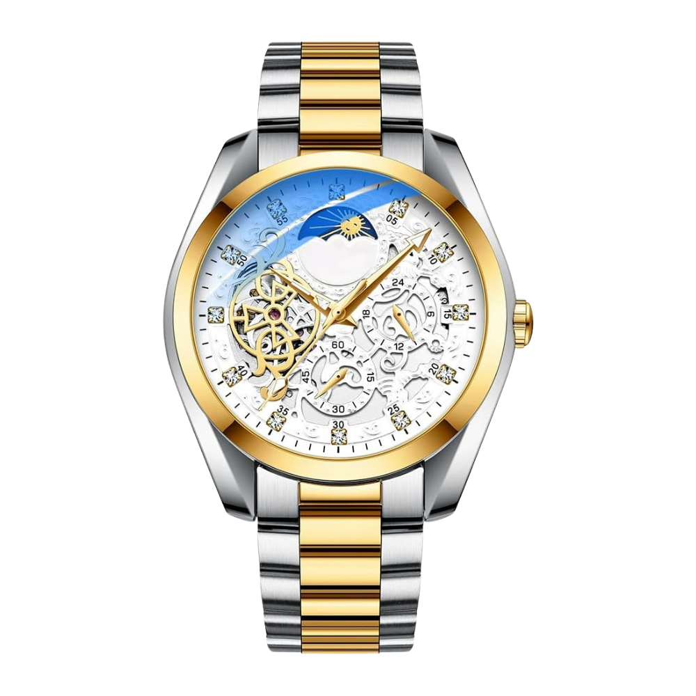 AFRA Men's Stainless Steel Mechanical Watch AF-8811GW