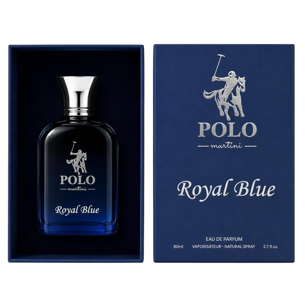 Polo Martini Royal Blue Eau de Parfum 80ml for Men – Fresh Woody Fragrance