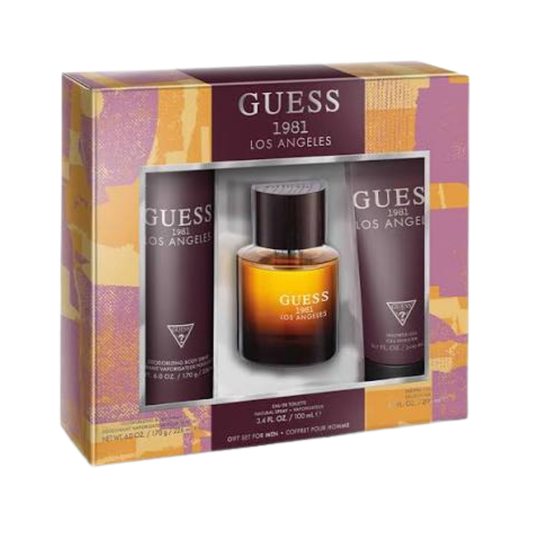 Guess 1981 Los Angeles Eau de Toilette for Men Gift Set, 100ml EDT + 200ml Shower Gel + 226ml Body Spray image 2