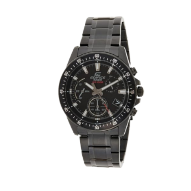 Casio Edifice Analog Black Dial Men’s Watch - EFV-540DC-1AVUDF, Stainless Steel, Black