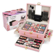 120 Pcs All-in-One  Beauty Makeup Kit for Women – Pink Carry Case