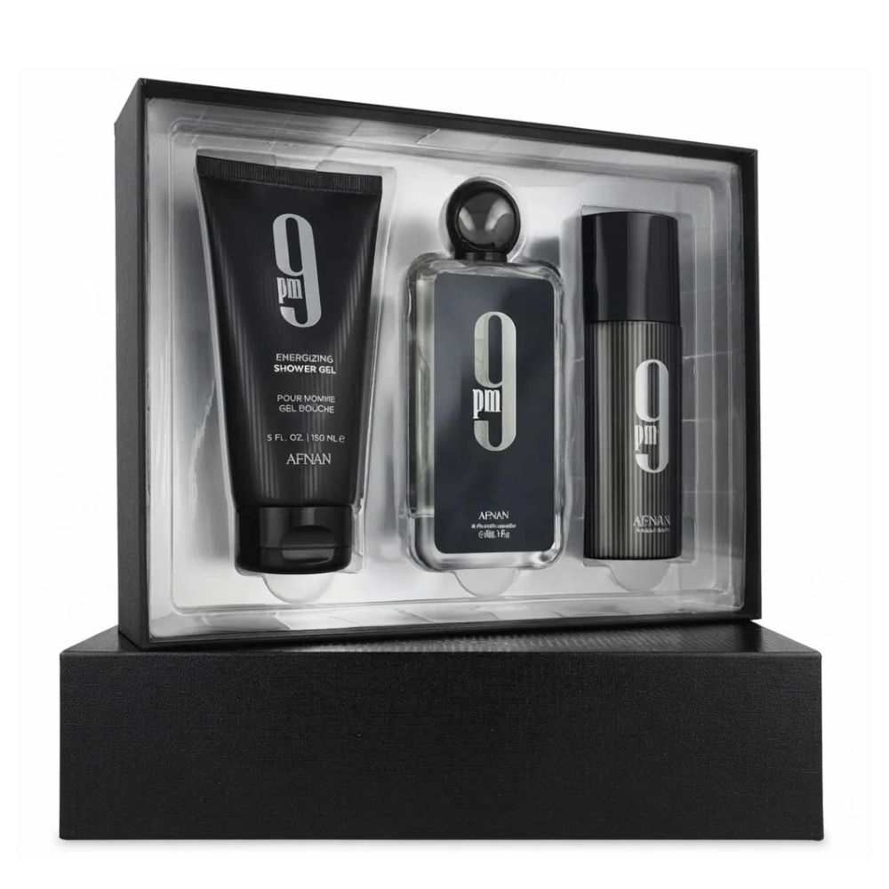 9PM Men Perfume Gift Set – Eau de Parfum 100ml + Deodorant 150ml + Shower Gel 150ml
