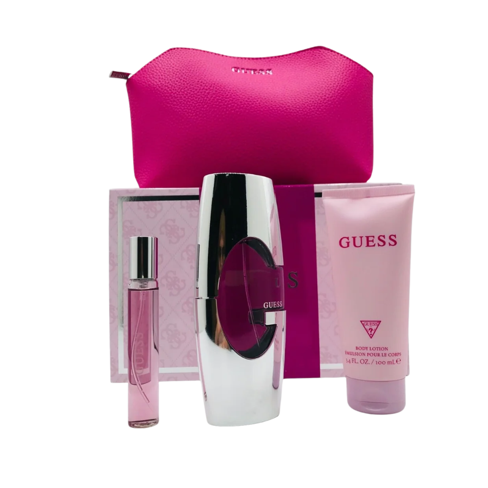 GUESS by Georges Marciano Eau de Parfum Gift Set for Women, 75ml EDP + 100ml Body Lotion + 15ml EDP
