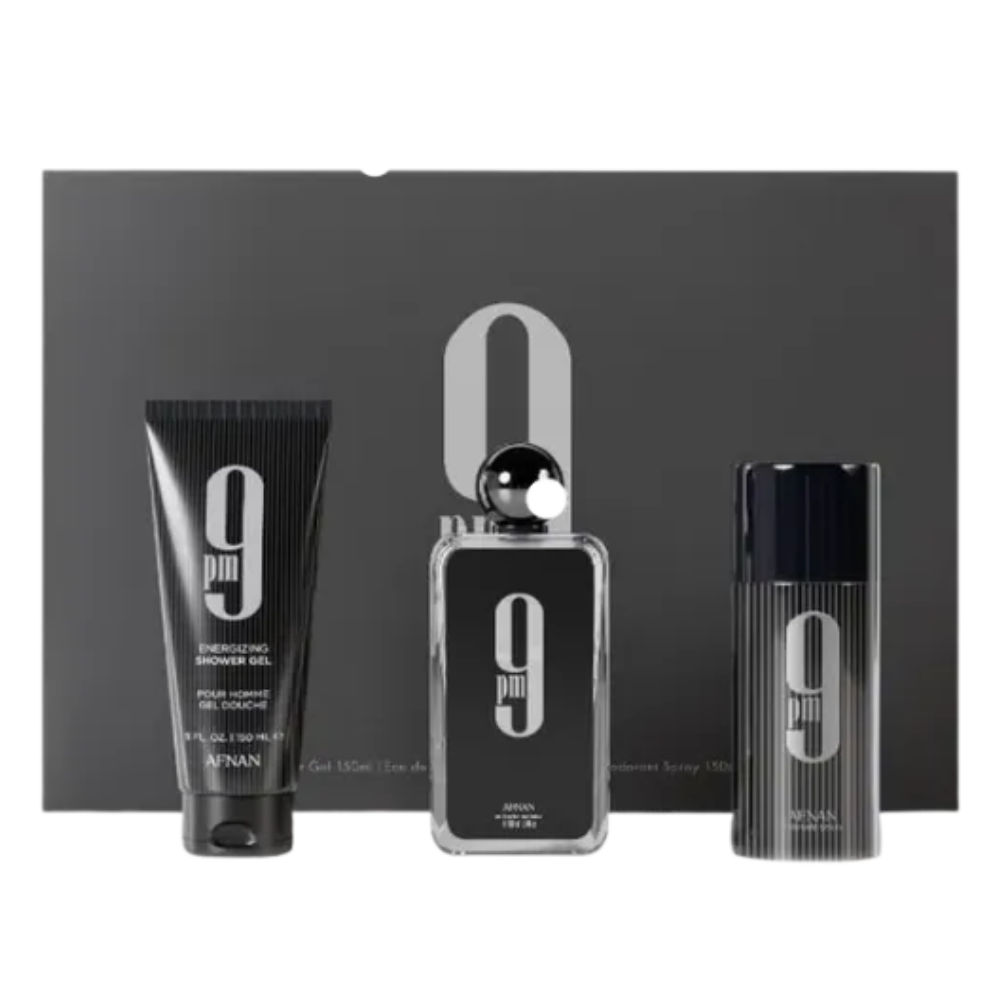 9PM Men Perfume Gift Set – Eau de Parfum 100ml + Deodorant 150ml + Shower Gel 150ml