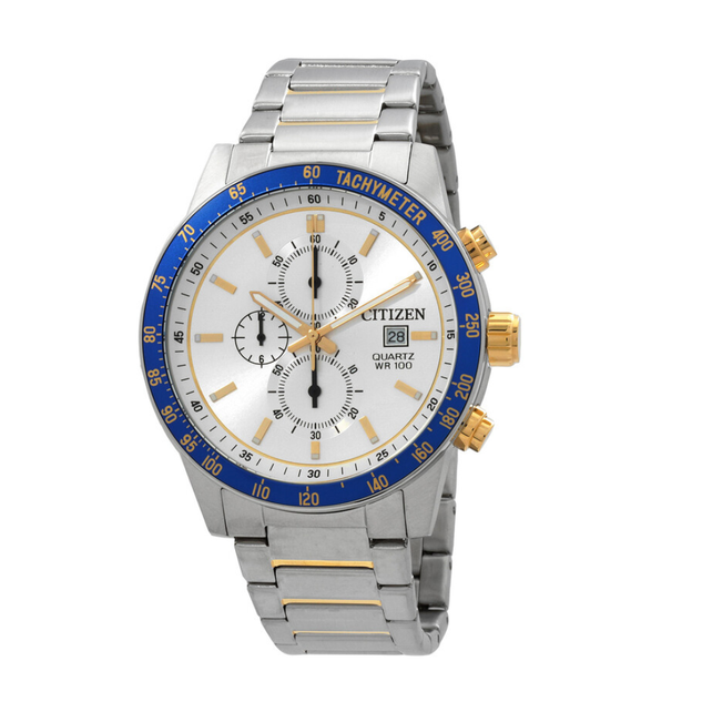 CITIZEN AN3686-53A Men’s Quartz Chronograph Watch 44mm Silver